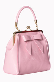 Banned Retro 1950's American Vintage Light Pink Patent Handbag *