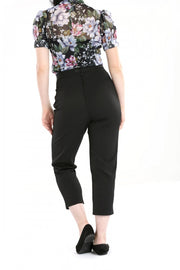 Hell Bunny 40s 50s Amelie Black Cigarette Trousers