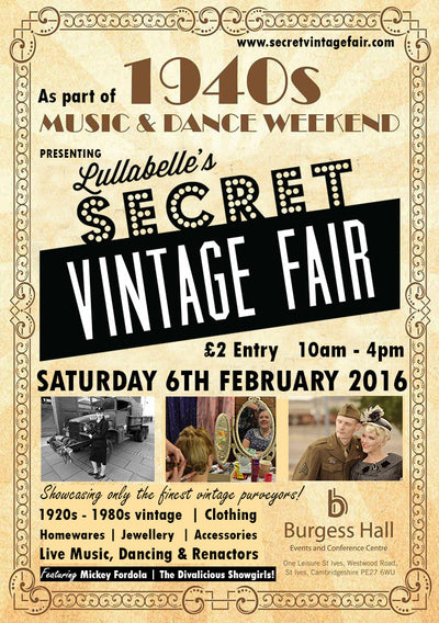 Saturday 6th February 2016 Secret Vintage Fair