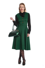 Banned Retro 40's 50's Green Houndstooth Happy Dress*