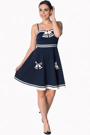 Banned Retro Set Sail Sailor Navy Summer Dress