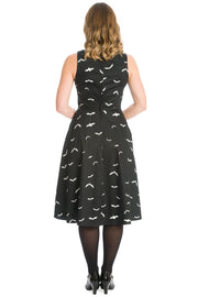 Banned Retro 50's Black Halloween Bat Print Swing Dress*