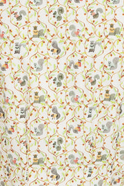 Banned Retro 40s Style Squirrel Print Beige Blouse