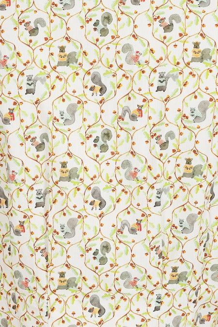 Banned Retro 40s Style Squirrel Print Beige Blouse