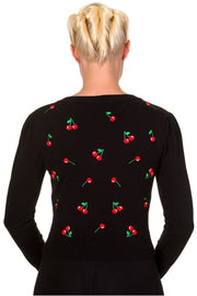 Banned Retro 50s Drive Me Crazy Cherry Black Cardigan