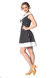 Banned Retro Black White Polka Dot Sailor Dress