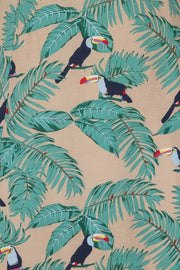 Banned Retro Green Toucan Print Summer Dress