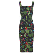 Collectif 50s Anita Parrot Paradise Pencil Dress