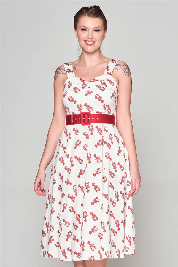 Collectif 50s Emmie Rock Lobster Flared Dress