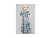 Collectif 40s Alexandrea Green Check Swing Dress