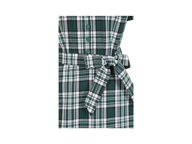 Collectif 40s Alexandrea Green Check Swing Dress