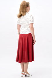 Collectif 40s Style Luana Ivory Nautical Anchor Print Chiffon Blouse