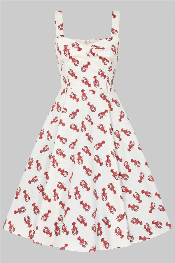 Collectif 50s Emmie Rock Lobster Flared Dress