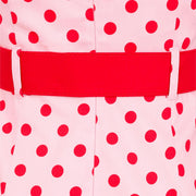 Collectif 50s Wanda Vintage Pink Polka Dot Pencil Dress