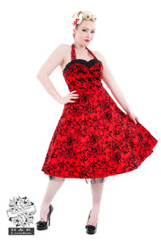 Hearts & Roses Red Taffeta Swing Dress