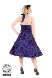 Hearts & Roses Purple Taffeta Swing Dress