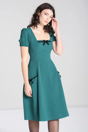 Hell Bunny 1940s Aubrey Green Dress