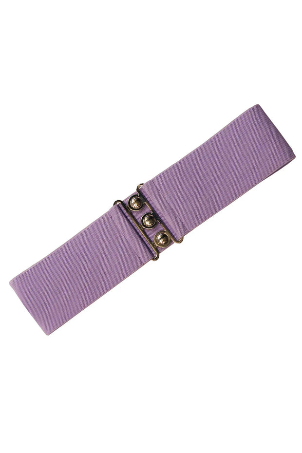 Hell Bunny 50s Vintage Elasticated Stretch Belt Lavender