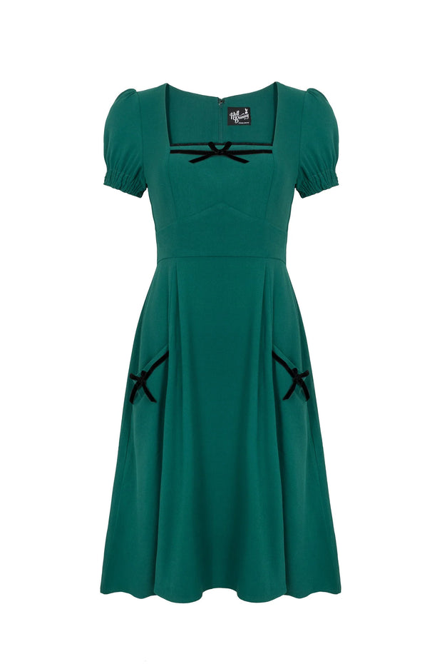 Hell Bunny 1940s Aubrey Green Dress