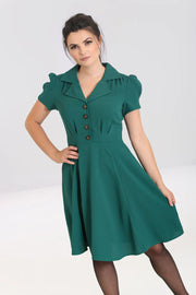 Hell Bunny 1940s Vera Lynn Green Dress