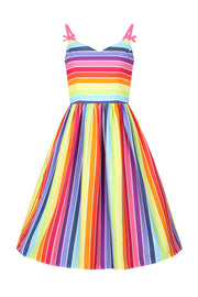 Hell Bunny Over the Rainbow 50s Striped Dress