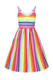 Hell Bunny Over the Rainbow 50s Striped Dress