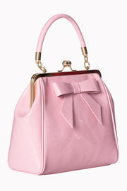 Banned Retro 1950's American Vintage Light Pink Patent Handbag