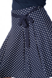 Banned Retro Polka Dot Navy Mini Skirt