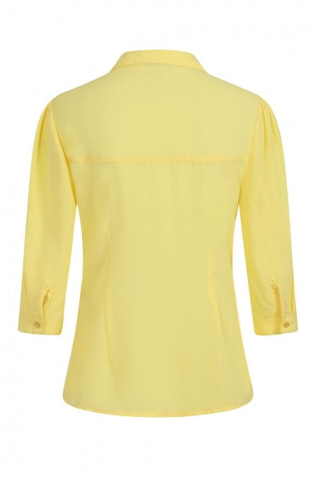 Banned Retro 1940's Thelma Bunny Hop Yellow Blouse