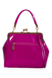 Banned Retro 1950's American Vintage Fuchsia Pink Patent Handbag
