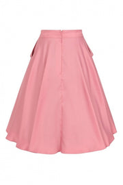 Banned Retro 50s Bunny Hop Blush Pink Flare Skirt