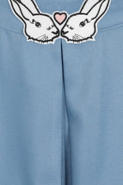 Banned Retro 50s Bunny Hop Light Blue Flare Skirt **