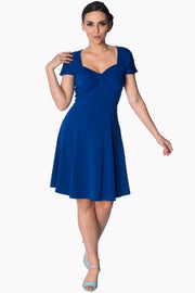 Banned Retro 50s Style It's The Twist Royal Blue Mini Dress