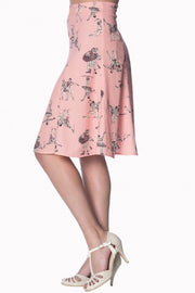 Banned Retro Ballerina Pink Flare Skirt