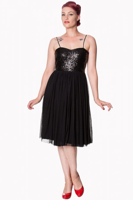 banned retro dress Banned Retro Carmen Swing Dress in Black
