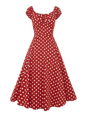 Collectif Dolores 50s Red Polka Cotton Doll Dress