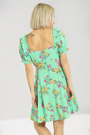 Hell Bunny 60s Style Adelina Mint Green Floral Mini Dress