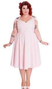 Hell Bunny 50's Eveline Pink Swing Dress