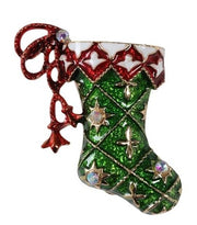 Collectif Festive Christmas Stocking Brooch