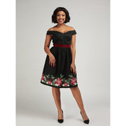 Collectif Lilith Festive Floral Swing Dress